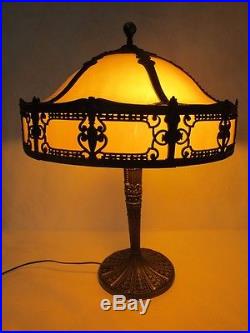 Gorgeous Empire Of Chicago Slag Glass Lamp