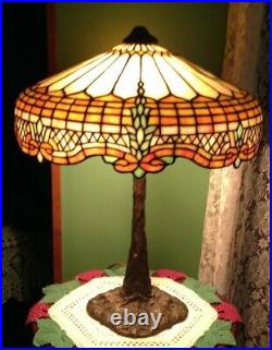 GORHAM leaded glass lamp Handel Tiffany studios arts crafts Victorian slag era