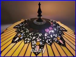 Gorgeous 30 Slag Glass Stained Glass Lamp With 26 Shad