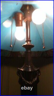 Gorgeous! Slag Glass lamp Bradley Hubbard Handel Tiffany arts crafts era