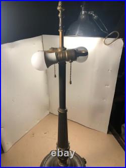 Gorham/Amboy Leaded slag glass arts & crafts Lamp handle Duffner Tiffany Era
