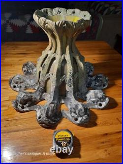 Gothic Antique Mythical dolphin Stained glass slag Hotel Chandelier lamp heavy