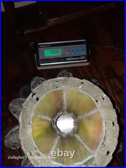 Gothic Antique Mythical dolphin Stained glass slag Hotel Chandelier lamp heavy