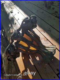 Gothic Antique Mythical dolphin Stained glass slag Hotel Chandelier lamp heavy