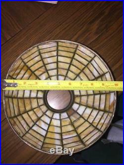 HANDEL Arts & Crafts, Nouveau Leaded Stained Slag Glass Lamp Shade