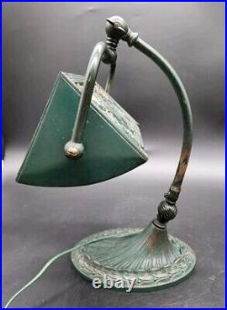 HTF Antique Copper Gooseneck Slag Glass Adjustable Piano Desk Lamp Arts & Crafts HTF Antique Copper Gooseneck Slag Glass Adjustable Piano Desk Lamp Arts & Crafts