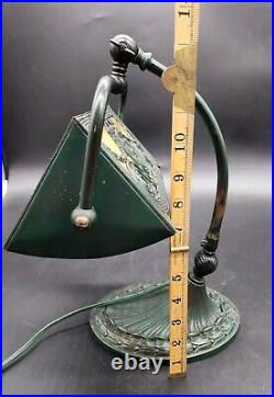 HTF Antique Copper Gooseneck Slag Glass Adjustable Piano Desk Lamp Arts & Crafts HTF Antique Copper Gooseneck Slag Glass Adjustable Piano Desk Lamp Arts & Crafts