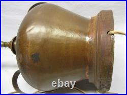 Hammered Copper Lamp Base Stained Slag Glass Shade Old Antique Dirk Van Erp