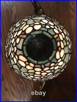 Handel Arts Crafts Mission Antique Leaded Slag Glass Bradley Hubbard Era Lamp