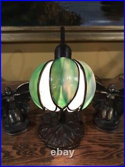 Handel Arts Crafts Tulip Slag Glass Antique Mission Lamp Bradley Hubbard Era