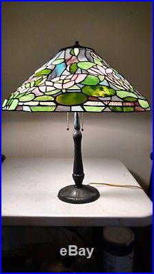 Handel Lamp with Slag Glass Shade