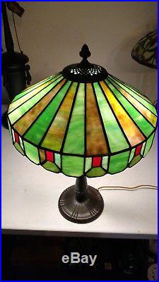 Handel Lamp with Slag Glass Shade