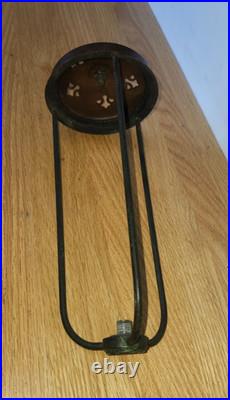 Handel Leaded Slag Stained Glass Lamp Shade Cage Rest Cap Finial Part Set