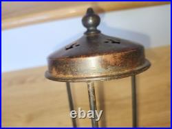 Handel Leaded Slag Stained Glass Lamp Shade Cage Rest Cap Finial Part Set