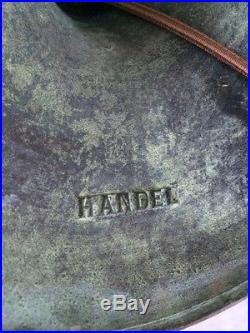 Handel arts crafts mission leaded slag glass antique Bradley hubbard era lamp nr