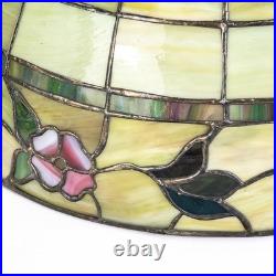 High Quality Handel Style Leaded Slag Glass Table Lamp 23 Floral Shade Repro High Quality Handel Style Leaded Slag Glass Table Lamp 23 Floral Shade Repro