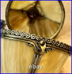 Hollywood Regency Swag Hanging Globe Lamp Slag Glass Vintage Lantern Light READ
