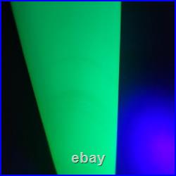 Houze Akro URANIUM Slag Glass Floor Bridge Lamp 8 in Spacer w End Caps Glows 2