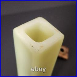 Houze Akro URANIUM Slag Glass Floor Bridge Lamp 8 in Spacer w End Caps Glows 2