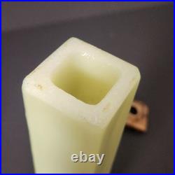 Houze Akro URANIUM Slag Glass Floor Bridge Lamp 8 in Spacer w End Caps Glows 2