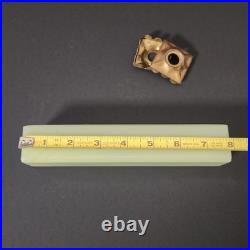 Houze Akro URANIUM Slag Glass Floor Bridge Lamp 8 in Spacer w End Caps Glows 2