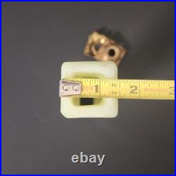 Houze Akro URANIUM Slag Glass Floor Bridge Lamp 8 in Spacer w End Caps Glows 2