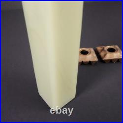 Houze Akro URANIUM Slag Glass Floor Bridge Lamp 8 in Spacer w End Caps Glows 2