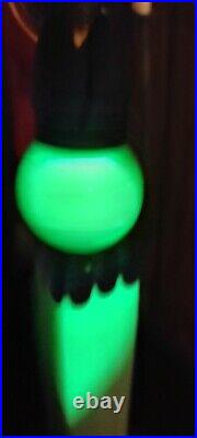 Houzex Green Slag Glass Lamp