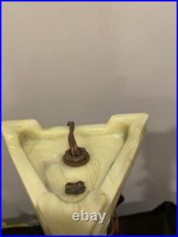 Houzex Lamp Boudoir Uranium Slag Glass Akro Agate Uranium Glass Mint Withsticker