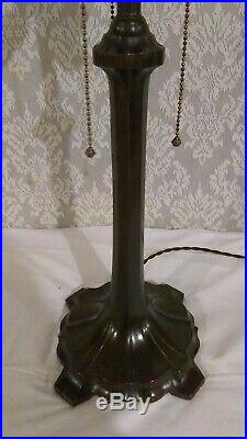J. A. Whaley lamp base Handel Tiffany arts & crafts leaded slag glass era