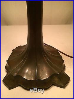 J a whaley dragon arts crafts leaded slag glass antique Bradley hubbard era lamp