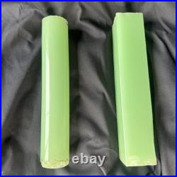 Jadeite Slag Glass Lamp Spacers 8in Houze Akro Agate Art Deco Antique VTG
