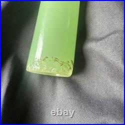 Jadeite Slag Glass Lamp Spacers 8in Houze Akro Agate Art Deco Antique VTG