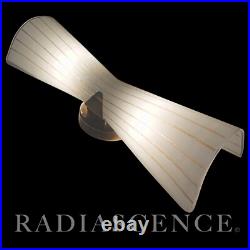 LIGHTOLIER ATOMIC MODERN BOWTIE SLAG GLASS SCONCE ARCHITECTURAL WALL Lamp 50's