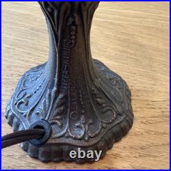 L&L WMC SLAG GLASS & Metal Small SHADED TABLE LAMP # 9583 LOEVSKY & LOEVSKY 1950