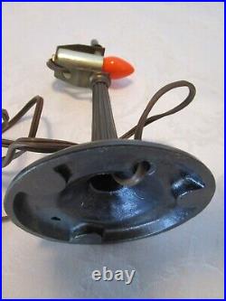 L&L WMC SLAG GLASS & Metal Small SHADED TABLE LAMP # 9771 LOEVSKY & LOEVSKY 1950
