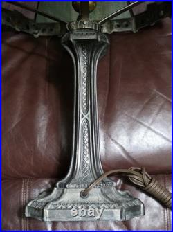 L & L Wmc Loevsky & Loevsky Lasolite Corporation Gothic Slag Glass Lamp 1971