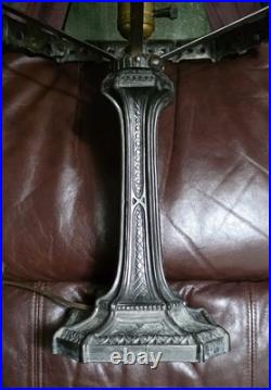 L & L Wmc Loevsky & Loevsky Lasolite Corporation Gothic Slag Glass Lamp 1971