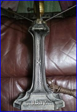 L & L Wmc Loevsky & Loevsky Lasolite Corporation Gothic Slag Glass Lamp 1971