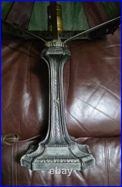 L & L Wmc Loevsky & Loevsky Lasolite Corporation Gothic Slag Glass Lamp 1971