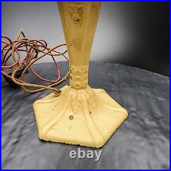 Laco 100 Art Deco Design Lamp with Slag Glass Shades, 1 Shade Missing