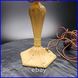 Laco 100 Art Deco Design Lamp with Slag Glass Shades, 1 Shade Missing