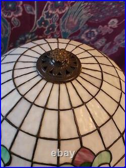 Lamb Bros Leaded Lamp On Charles Parker Base Art Nouveau Deco Slag Glass Handel Lamb Bros Leaded Lamp On Charles Parker Base Art Nouveau Deco Slag Glass Handel