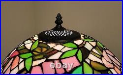 Lamp Horseman with Nude Damsel Tiffany Style Slag Glass Shade 50% Ship Rebate