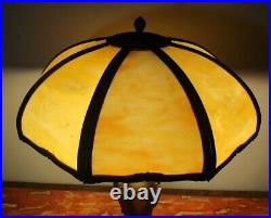 Large Antique Early 20th C. American Slag Glass Lamp c. 1910 Base has damage