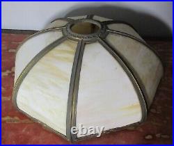 Large Antique Early 20th C. American Slag Glass Lamp c. 1910 Base has damage