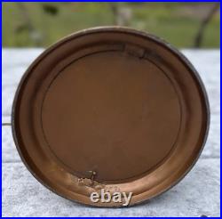 Large Antique Ornate Empire Reverse Painted Table Lamp Lighted Slag Glass Base