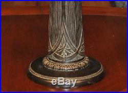 Large Arts and Crafts Slag Glass Lamp Bradley & Hubbard