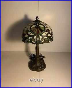Lead and Slag Glass Table Lamp
