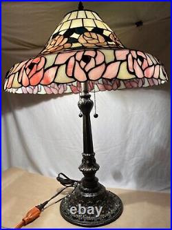Lead and Slag glass Table lamp
